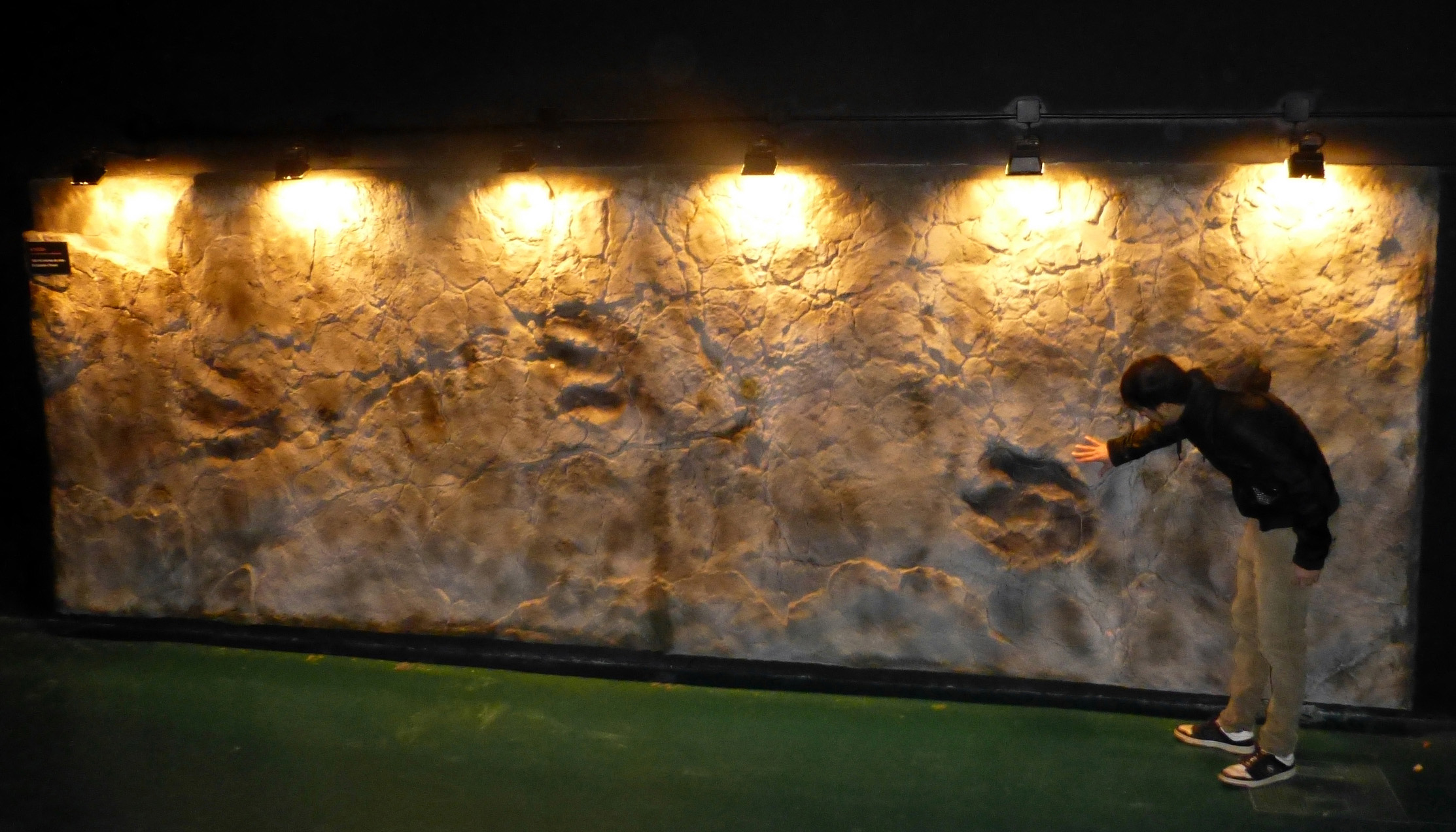 Foto Huellas de dinosaurio carnívoro de El Castellar Teruel. Fundación Dinópolis