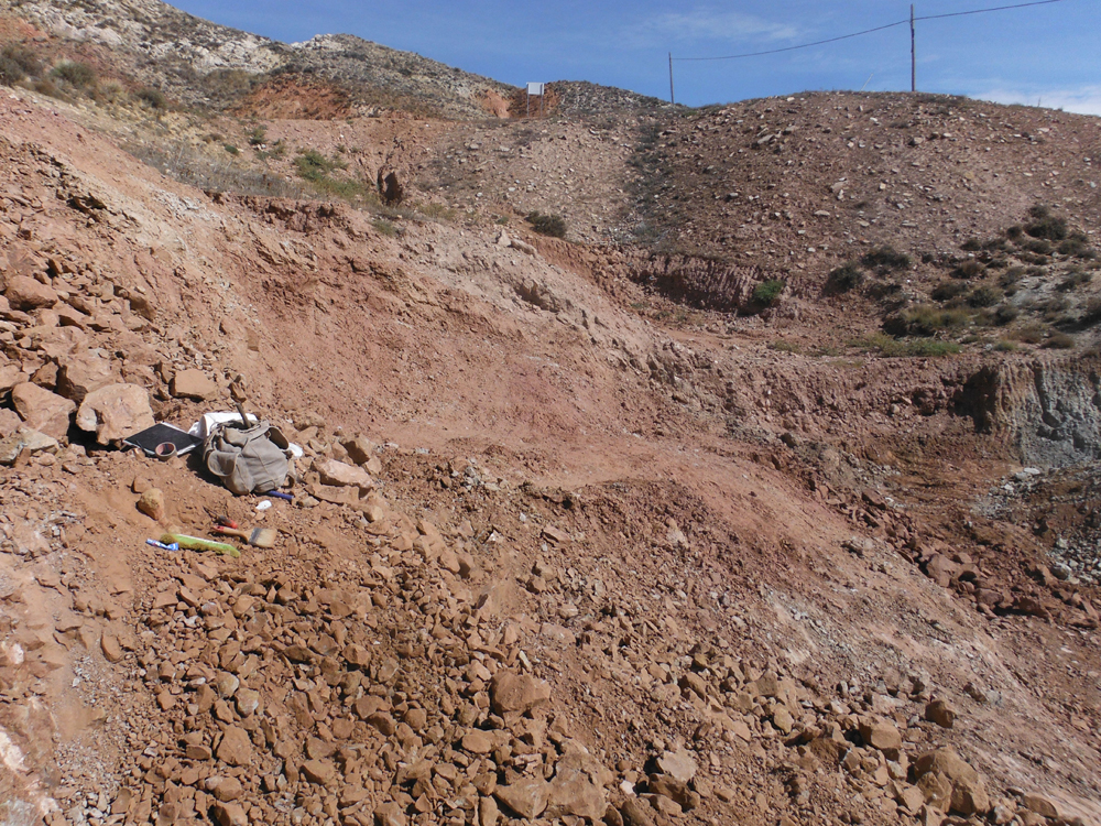 Vista general del yacimiento Las  Zabacheras en septiembre de  2014