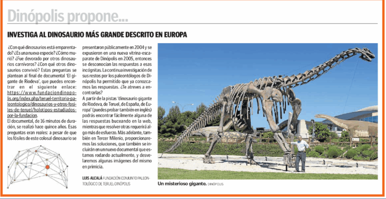 Heraldo Tercer Milenio docu Turiasaurus