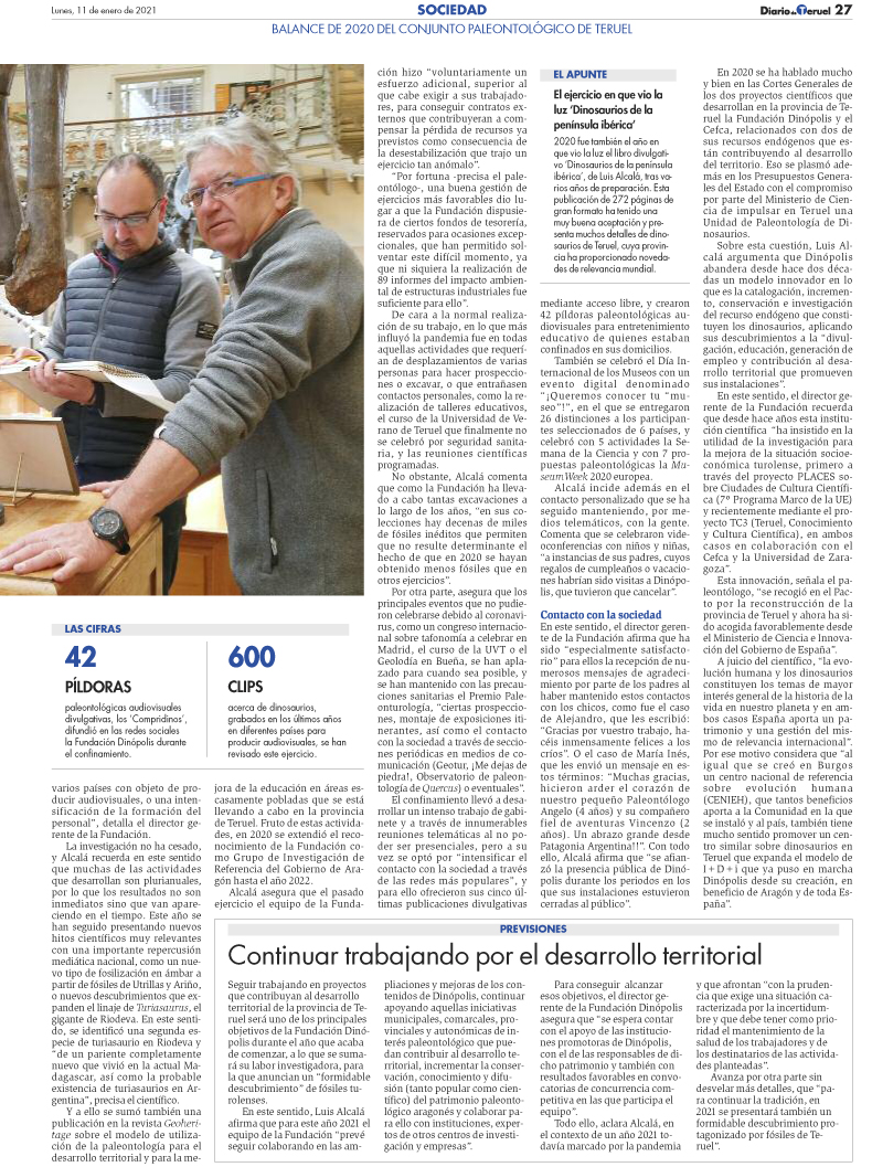 Diario actividad Fundación 2020 2