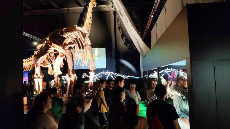Visita alumnos curso Paleontología 22 ed UVT museo Dinópolis sala dinosaurios
