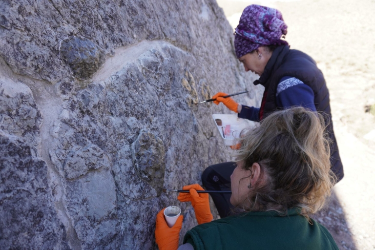 La Fundación Dinópolis desarrolla una nueva metodología para potenciar la visualización de las huellas de dinosaurios