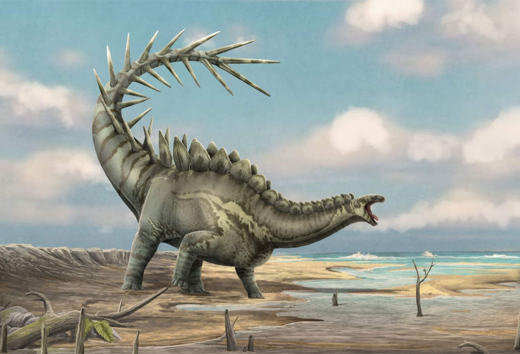 Ilustración de Dacentrurus. Fundación Dinópolis/Adrián Blázquez